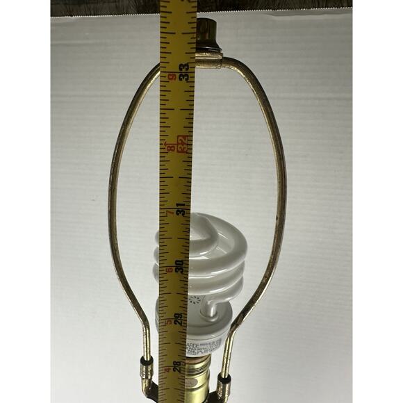 Lovely Mid Century Royal Haeger Table Lamp Orig. Finial & Gold Label Green VTG - Picture 6 of 12